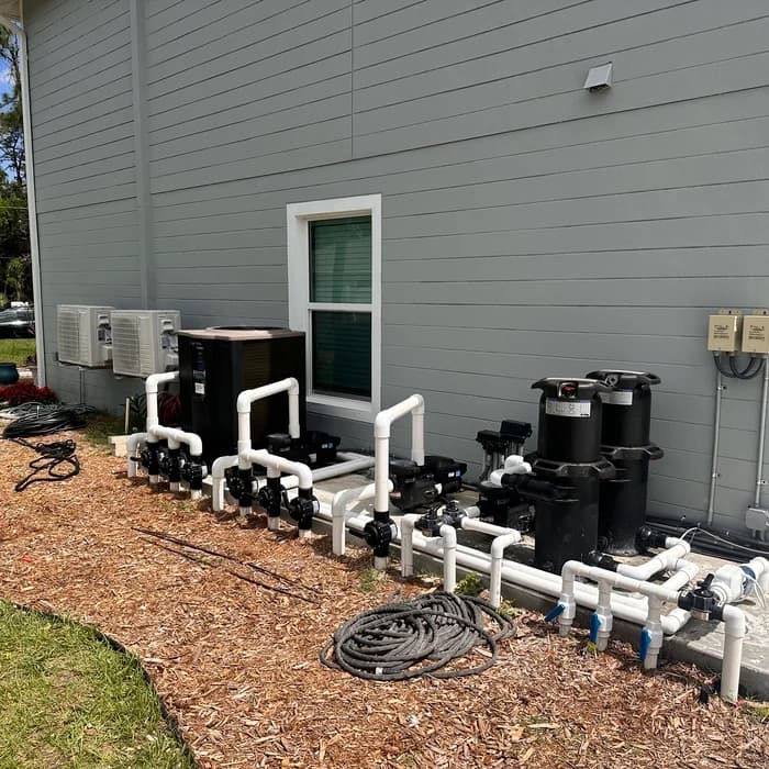 Full pool heater and equipment installation